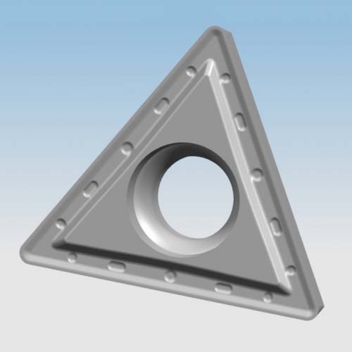 Semi-finishing triangular boring inserts with clearance angle